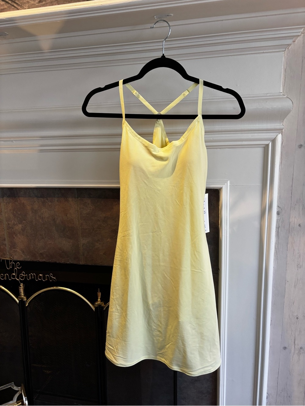 Outdoor Voices Pale Yellow Mini athletic Dress
